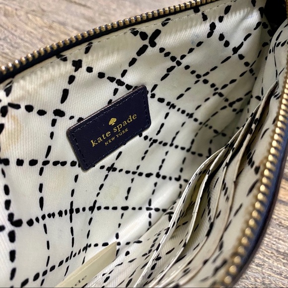 Navy Blue Kate Spade Medium Wristlet - Picture 3 of 4